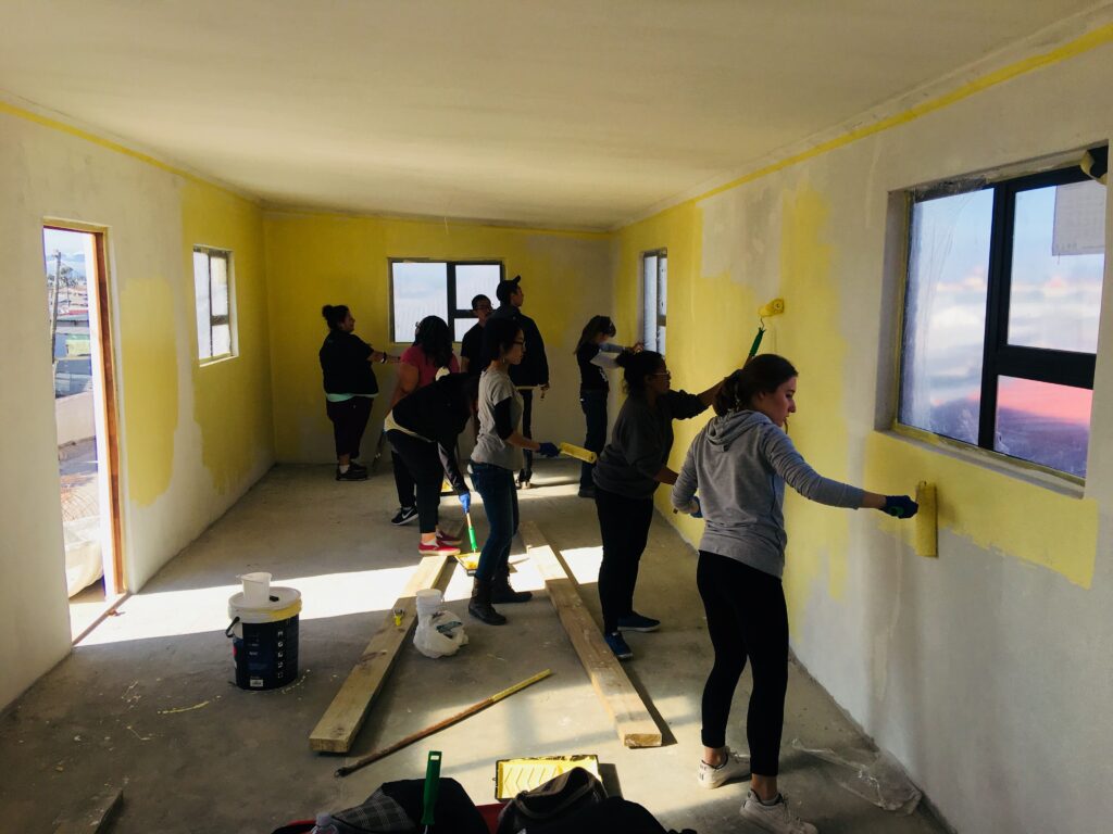Painting the 2nd level at Ntsiki's preschool